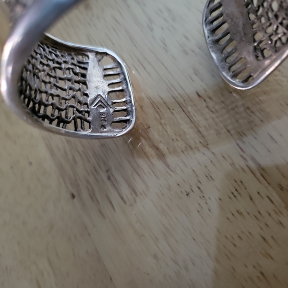 Silpada 925 Sterling Silver Cuff Bracelet Mesh Design - Picture 7 of 9